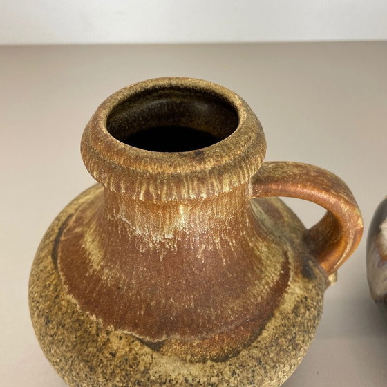 Image 1 of Paire de vases en poterie "Multi-Color" de Scheurich, Allemagne, années 1970