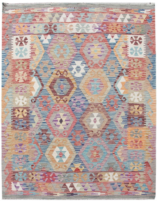 Kilim afghan tissé à la main - Nouveau - 201 X 159 cm