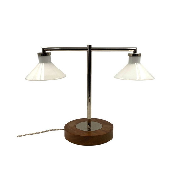 Image 1 of Lampe de table vintage en bois, Europe 1950