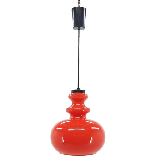 Lustre en verre du milieu du siècle, Allemagne, 1970