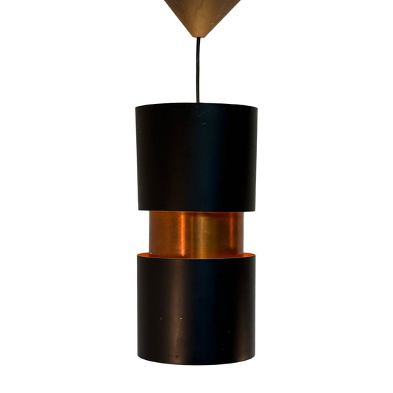 Image 1 of Fm Denmark - Ca. 1970's - Lampe pendante incluant la canopée avec centre en cuivre
