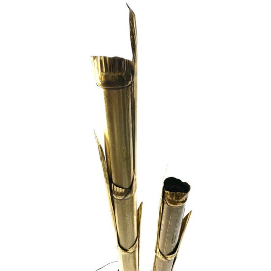 Image 1 of Paire de lampadaires vintage en laiton par Tommaso Barbi, 1970
