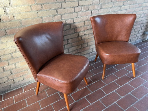 2x Chaises Cocktail Mid Century