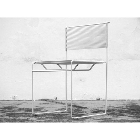 Image 1 of Ensemble de 4 chaises Spaghetti vintage en acier par Giandomenico Belotti pour Fly Line, 1970
