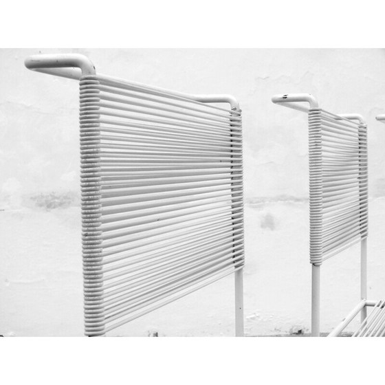 Image 1 of Ensemble de 4 chaises Spaghetti vintage en acier par Giandomenico Belotti pour Fly Line, 1970