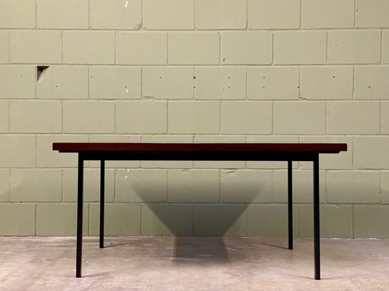 Image 1 of Table de salle à manger extensible en teck Par Fred Ruf Pour Knoll International De 1959