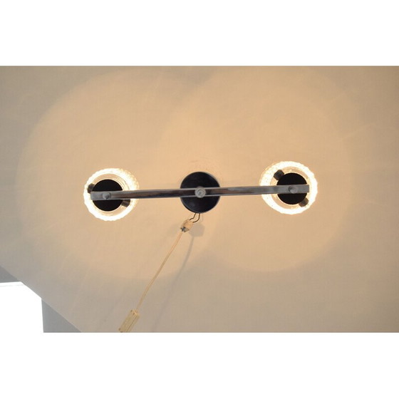 Image 1 of Lustre vintage en verre et plastique par Lidokov, Tchécoslovaquie 1970