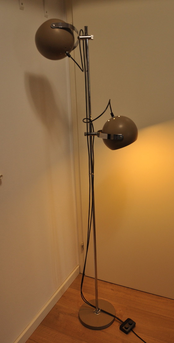 Image 1 of Lampe Herda Double Boule Beige/Sable