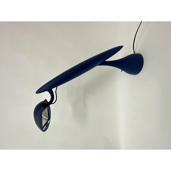 Image 1 of Lampe vintage en plastique bleu Heron par Isao Hosoe pour Luxo, Norvège 1980