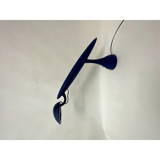 Image 1 of Lampe vintage en plastique bleu Heron par Isao Hosoe pour Luxo, Norvège 1980