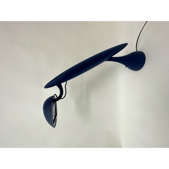Image 1 of Lampe vintage en plastique bleu Heron par Isao Hosoe pour Luxo, Norvège 1980