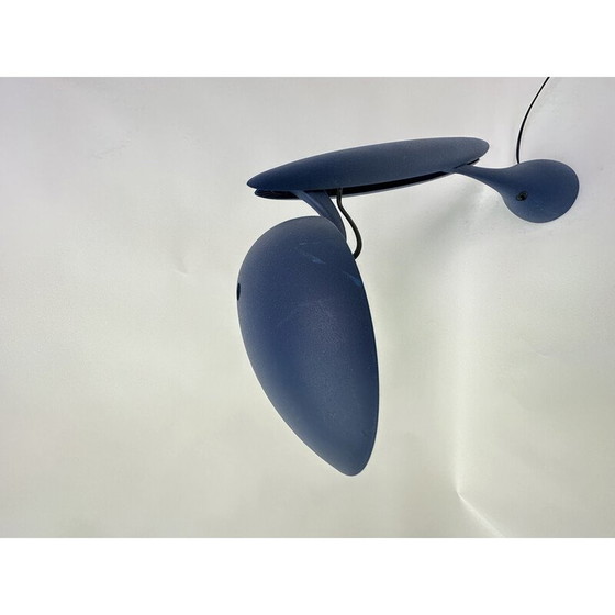 Image 1 of Lampe vintage en plastique bleu Heron par Isao Hosoe pour Luxo, Norvège 1980