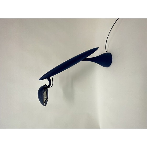 Image 1 of Lampe vintage en plastique bleu Heron par Isao Hosoe pour Luxo, Norvège 1980