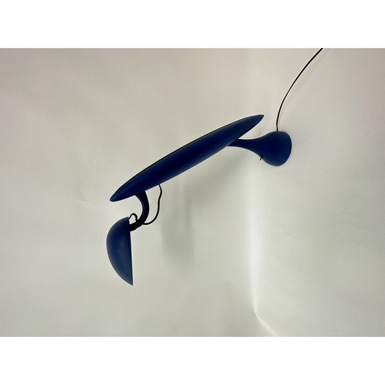 Image 1 of Lampe vintage en plastique bleu Heron par Isao Hosoe pour Luxo, Norvège 1980