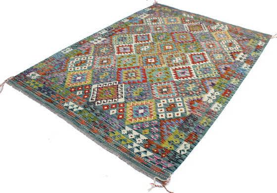Image 1 of Original Old Style Kelim Afghan 248 X 183 Cm Top Condition