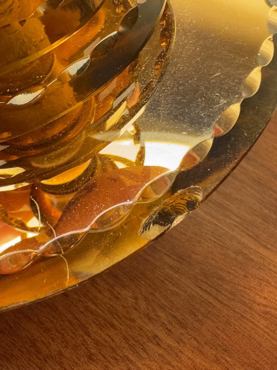 Image 1 of Petite Lampe Art Déco Verre Cuivré