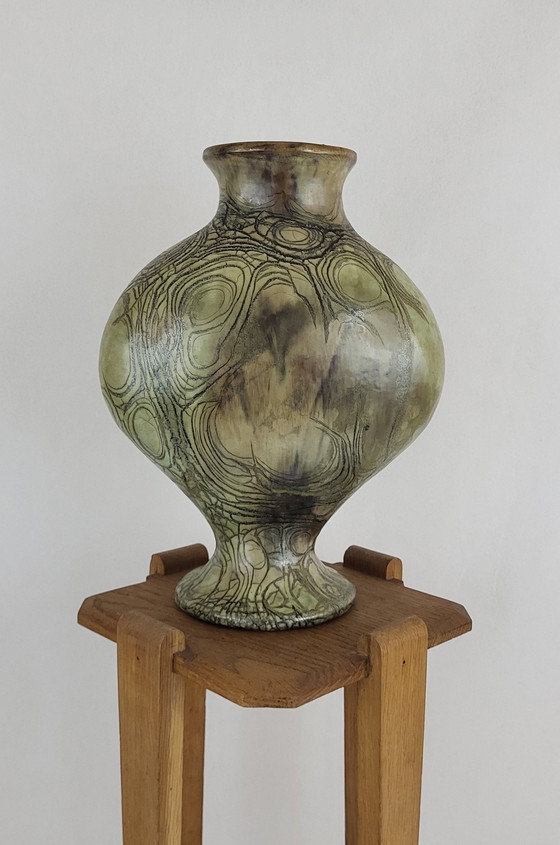 Image 1 of Vase En Grès Par Anne Marie Sybesma De Bay Alias Miep