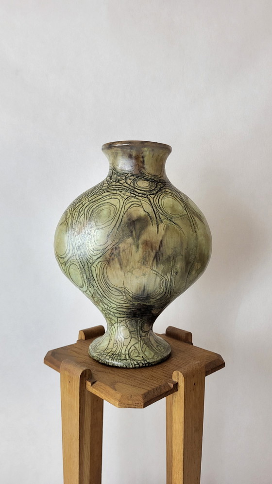 Image 1 of Vase En Grès Par Anne Marie Sybesma De Bay Alias Miep