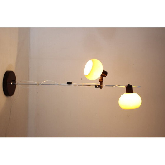 Image 1 of Lampadaire vintage avec abat-jour en plastique, Hongrie 1970