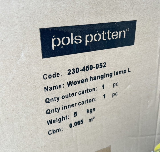 Image 1 of Pols Potten Lampe suspendue en porcelaine tissée (nouvelle et par pièce), après 2000