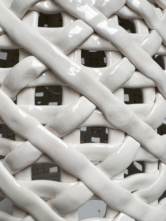 Image 1 of Pols Potten Lampe suspendue en porcelaine tissée (nouvelle et par pièce), après 2000