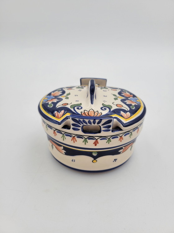 Image 1 of Pot Avec Couvercle En Porcelaine De Rouen