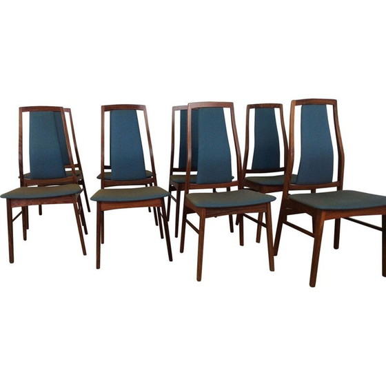 Image 1 of Ensemble de 8 chaises de salle à manger vintage en palissandre 1960's