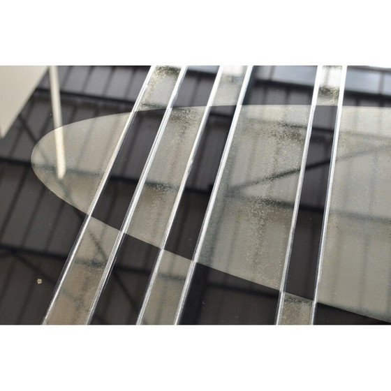 Image 1 of Miroir rectangulaire en verre noir vintage par Jacques Hitier pour Marly Frères, 1950