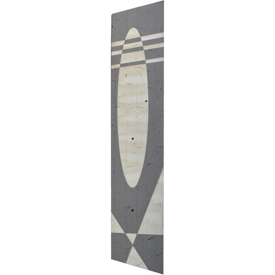 Image 1 of Miroir rectangulaire en verre noir vintage par Jacques Hitier pour Marly Frères, 1950