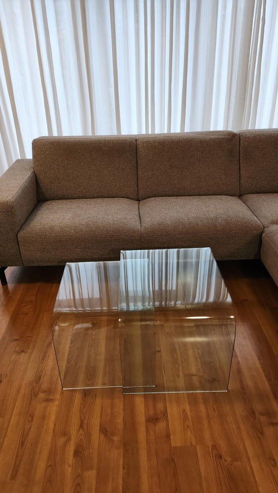 Image 1 of Fiam Waterfall 1970 table d'appoint 1/2 de l'ensemble de tables gigognes