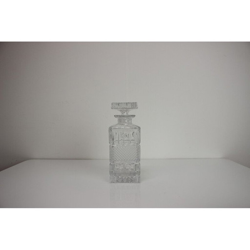 Bouteille d'alcool vintage en verre "Karafa", Tchécoslovaquie 1970