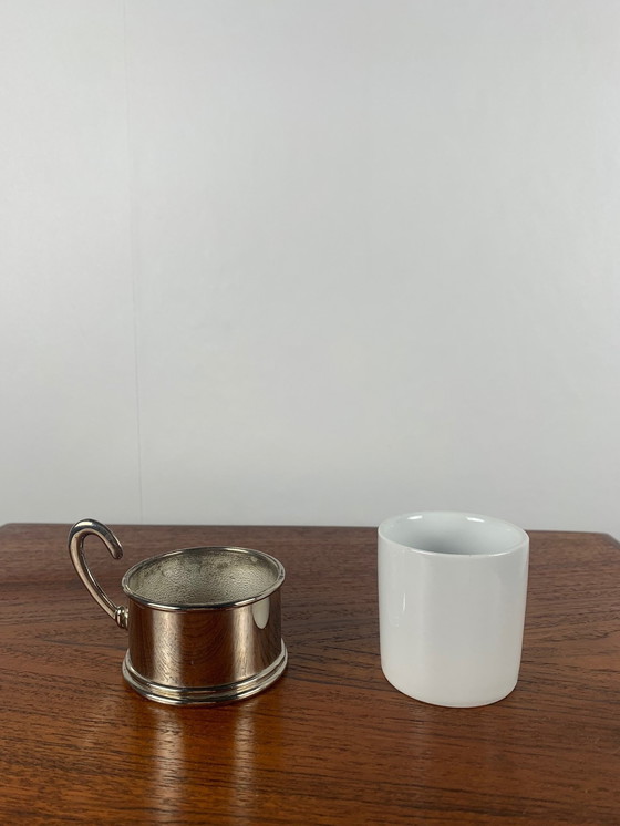 Image 1 of Set de 4 tasses à café vintage + sucrier