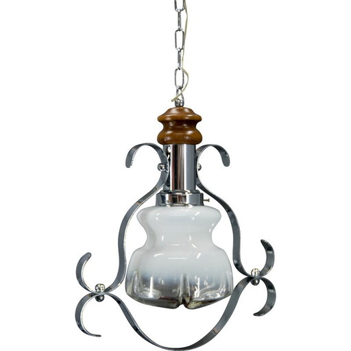 Lampe suspendue vintage en verre de Murano, Italie, années 1980