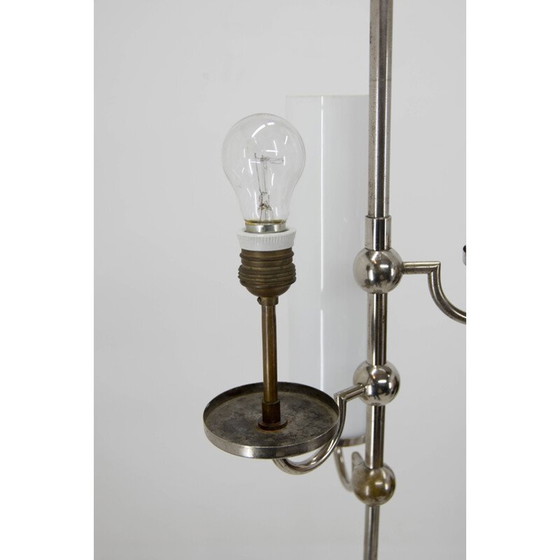 Image 1 of Lustre tubulaire vintage à 3 flammes, 1930