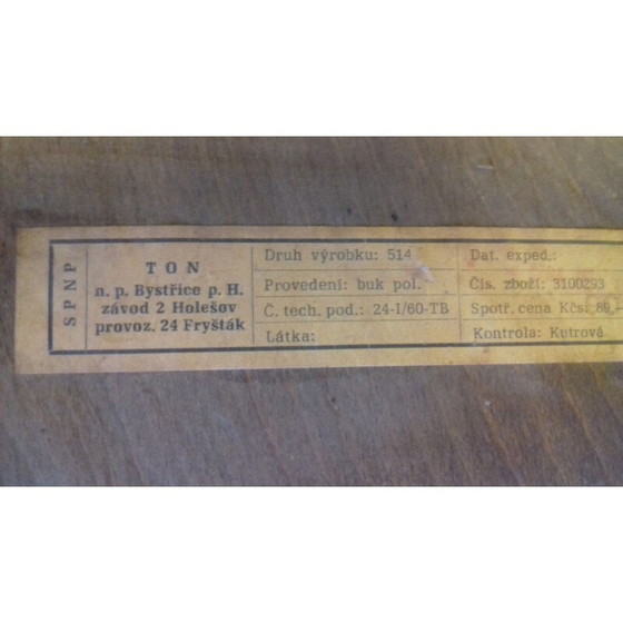 Image 1 of Ensemble de 4 chaises vintage pour Thonet en hêtre 1960