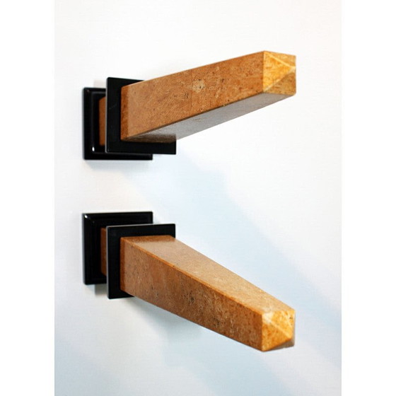 Image 1 of Paire d'obélisques anciens en marbre Giallo Reale