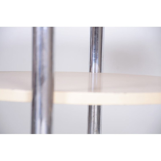 Image 1 of Table d'appoint blanche vintage par Mücke Melder, Tchécoslovaquie années 1930