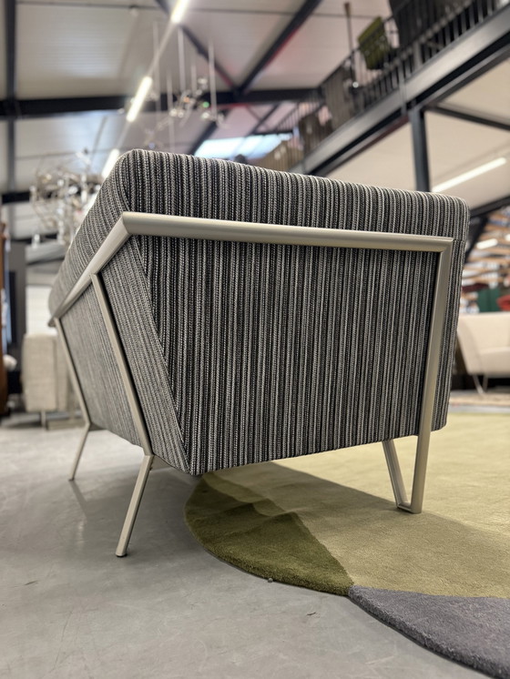 Image 1 of Harvink New Jazz Canapé 2 places Noir Blanc Tissu Cuir 166