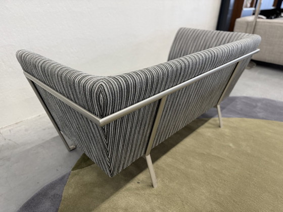 Image 1 of Harvink New Jazz Canapé 2 places Noir Blanc Tissu Cuir 166