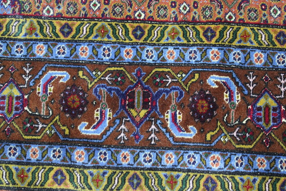 Image 1 of Tapis persan original noué à la main Tabriz 50 Raj Fin avec soie 200 X 200 cm Top condition