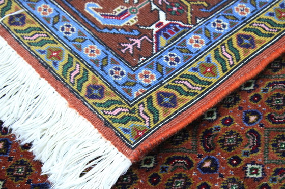 Image 1 of Tapis persan original noué à la main Tabriz 50 Raj Fin avec soie 200 X 200 cm Top condition