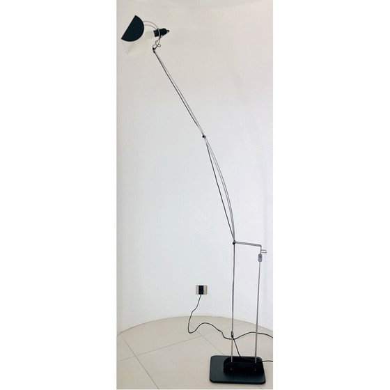 Image 1 of Lampadaire vintage en métal laqué noir par Pas d'Urbino et Lomazzi pour Harvey Luce iGuzzini, Italie 1970