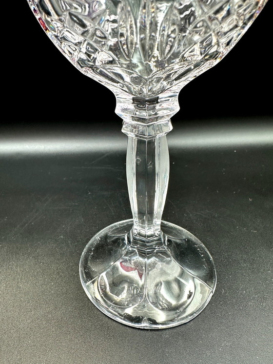 Image 1 of Verres à vin en cristal de plomb Allemagne années 60 Anna Hütte