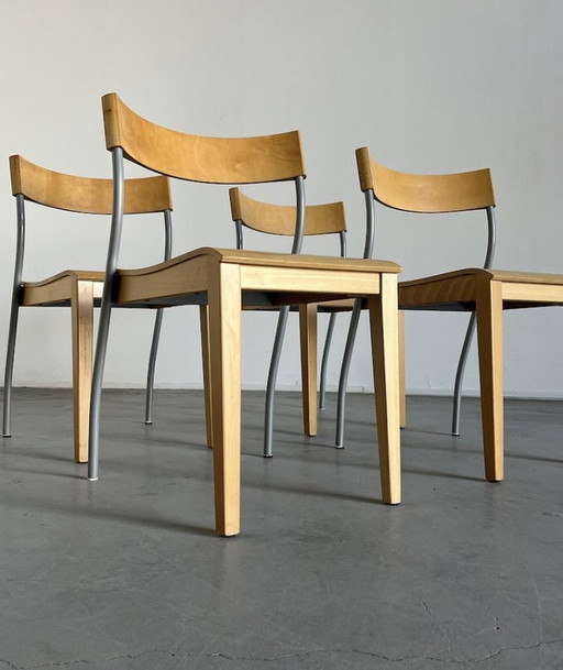 Ensemble de 4 chaises postmodernes Ikea 'Nordisk' par Tina Christensen pour Ikea, 1990S