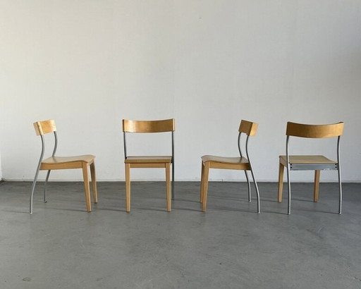 Ensemble de 4 chaises postmodernes Ikea 'Nordisk' par Tina Christensen pour Ikea, 1990S