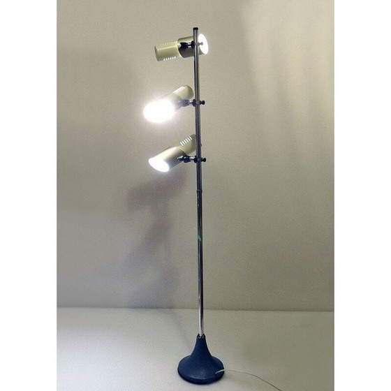 Image 1 of Lampadaire vintage "Spotlights" en métal et acier chromé par Stilnovo, 1970