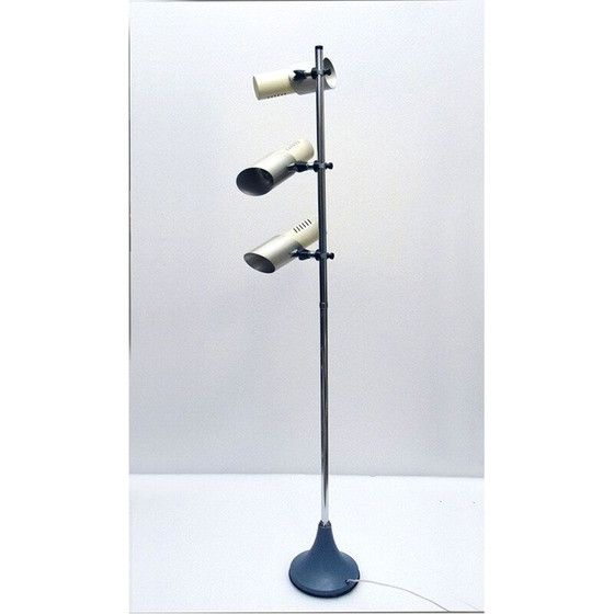 Image 1 of Lampadaire vintage "Spotlights" en métal et acier chromé par Stilnovo, 1970
