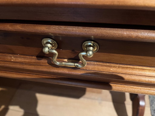 Bureau semi-ancien, fait à la main, en bois massif