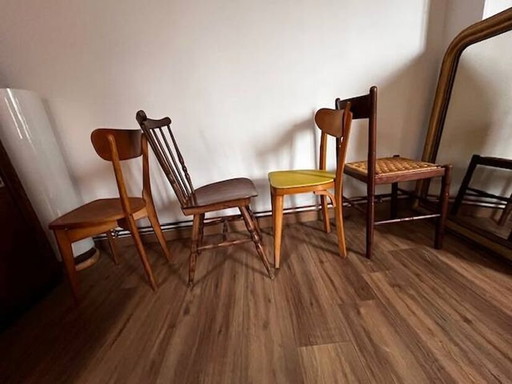 Lot De 4 Chaises Dépareillées