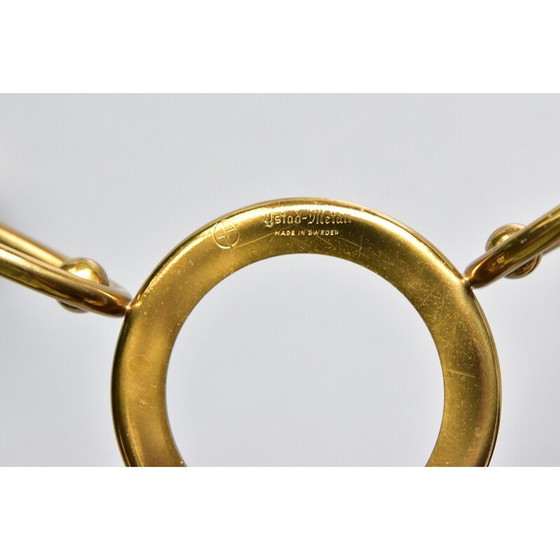 Image 1 of Chandelier vintage en laiton par Gunnar Ander pour Ystad Metall, Suède 1960